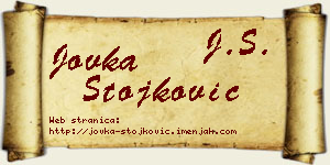 Jovka Stojković vizit kartica